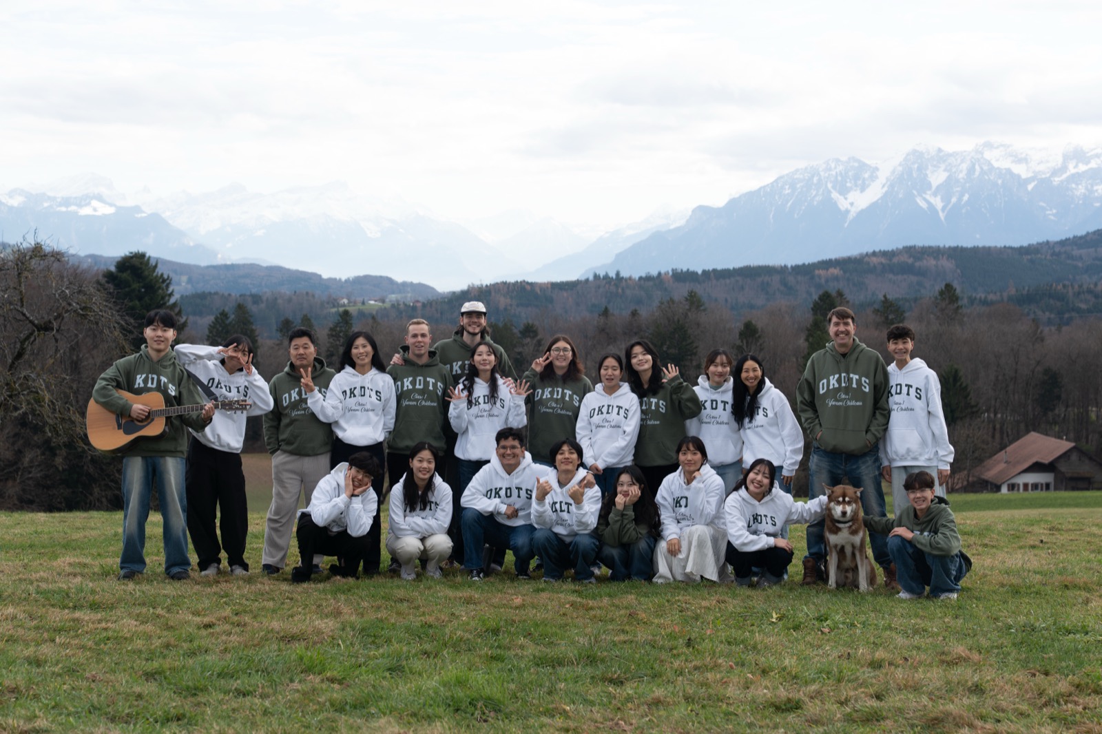 YWAM Château students together — bilingual Korean–English community